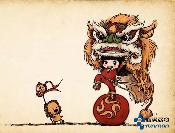 元宵節(jié)習俗舞獅子